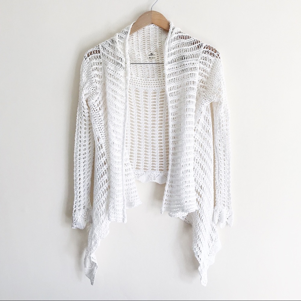 Beachy Crochet High-Low Kimono